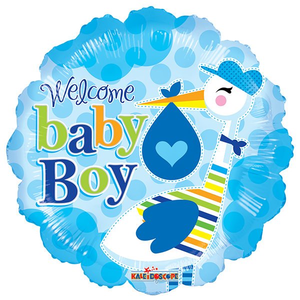 Fóliový balónek "WELCOME BABY BOY" - 46cm