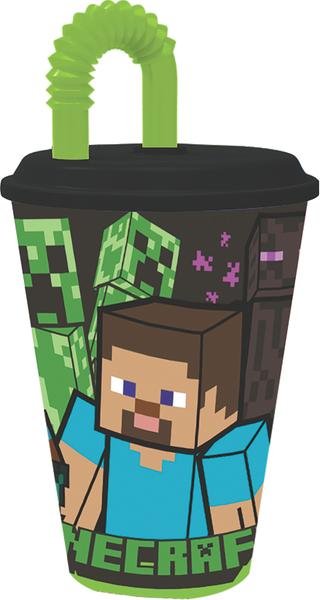 Kelímek s brčkem "MINECRAFT", 430ml