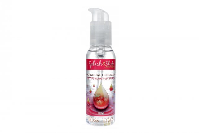 Jahodový lubrikační gel Splash a Slide, 100ml