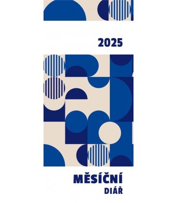 Diář kapesní měsíční lamino - Geometrie 2025