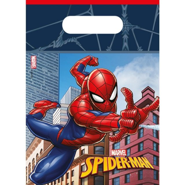 Dárkové plastové tašky “Spiderman - Crime Fighter”, set 6 ks