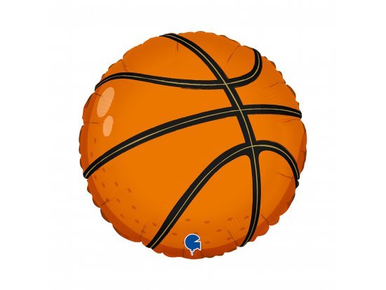 Fóliový balónek basketbalový míč, kruh, velikost 46 cm (zn. GRABO)