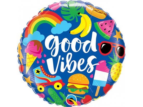 Fóliový balónek Good vibes, velikost 45 cm (zn. GRABO)