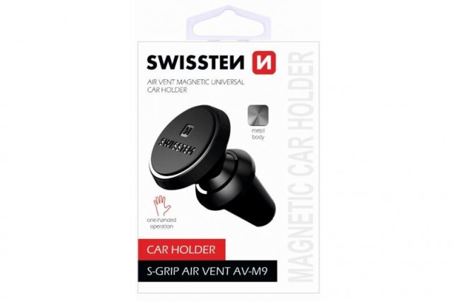 Swissten Magneticky držák do ventilace auta S-GRIP AV-M9 černý