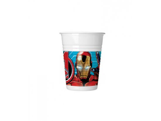 Kelímky plastové - Avengers Marvel 200ml, set 8 ks