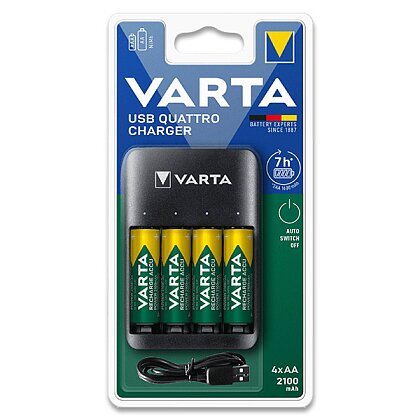 Varta USB Quattro Charger 4 AA 2100mAh - nabíječka baterií