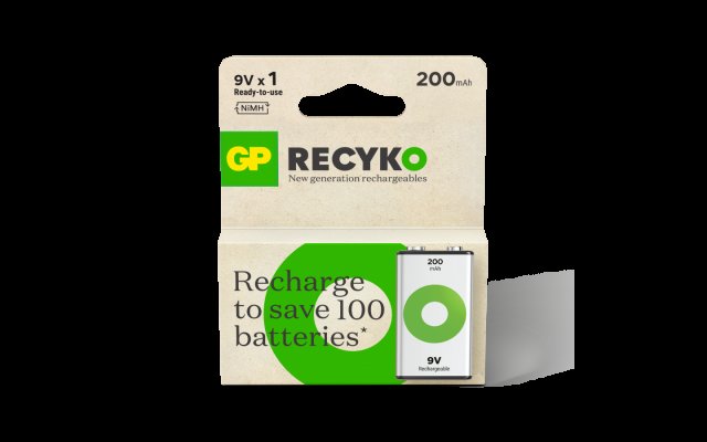 Nabíjecí baterie GP ReCyko 200mAh, 9V