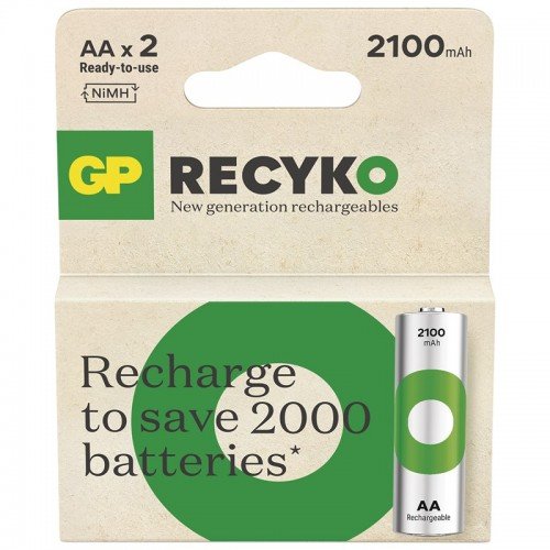 Nabíjecí baterie GP ReCyko 2100mAh AA (HR6), 2 ks