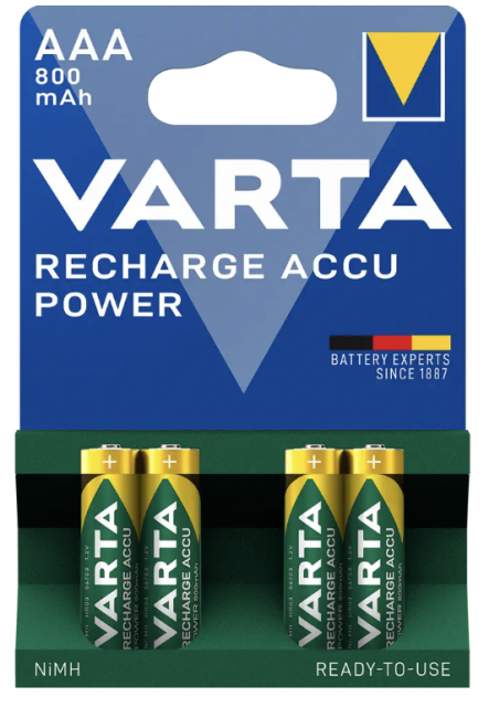 VARTA nabíjecí baterie Power 4 AAA 800 mAh R2U