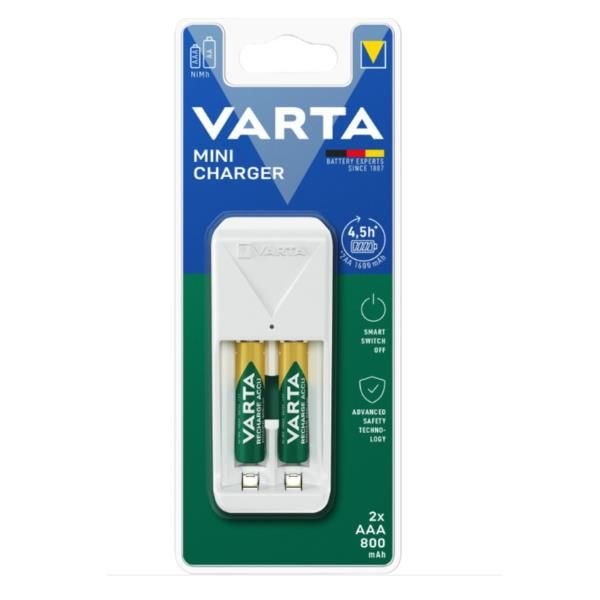 Nabíječka mini VARTA Plug Charger + 2x baterie AAA 800 mAh R2U