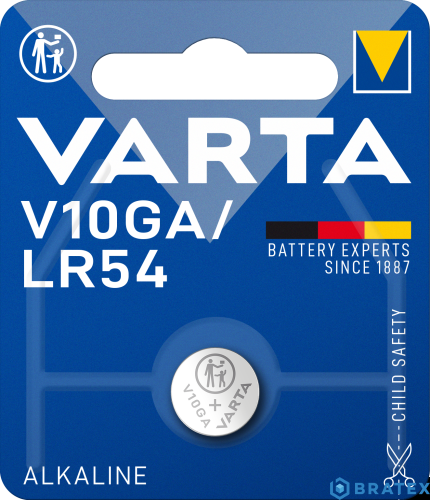 VARTA V10GA/ LR54, knoflíková baterie 1.5V, 70mAh, 1ks