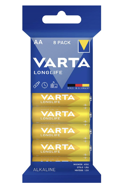 VARTA alkalická baterie Longlife R6/AA - 8ks