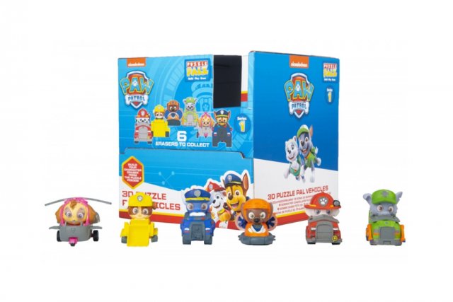 Gumová autíčka Paw Patrol / Tlapková patrola, puzzle 3D