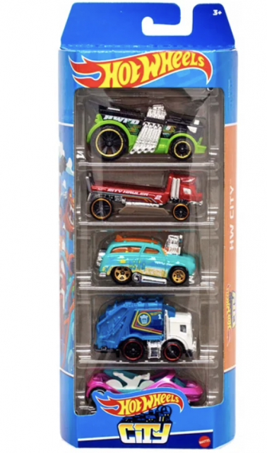 Hot Wheels - sada autíček 5-Pack City HFV89