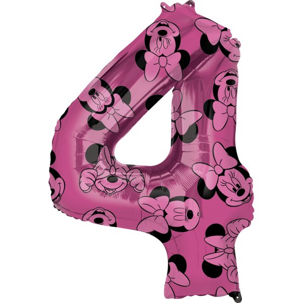 Fóliová ČÍSLICE 4 Minnie Mouse, velikost 66cm (zn. Anagram)