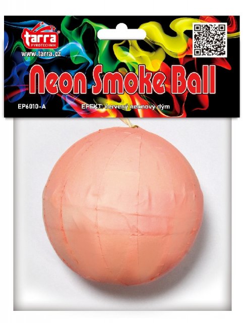 DÝMOVNICE NEON smoke ball, červená barva, 1ks (zn. Tarra)