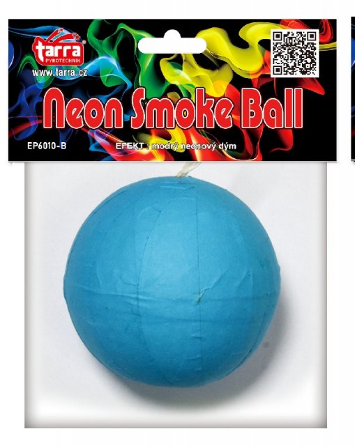 DÝMOVNICE NEON smoke ball, modrá barva, 1ks (zn. Tarra)