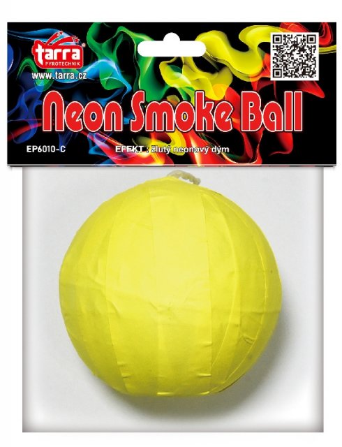 DÝMOVNICE NEON smoke ball, žlutá barva, 1ks (zn. Tarra)