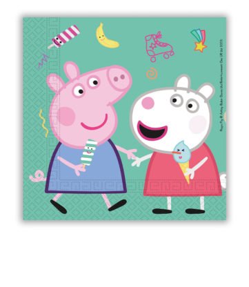 Ubrousky papírové, Prasátko Peppa / Peppa Pig, rozměr 33x33 cm, set 20ks (zn. Procos)