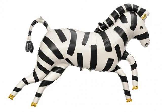 Fóliové balónky Zebra, 115x85 cm, mix