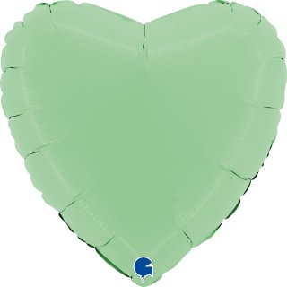 Fóliový balónek "Srdce" - matně sv. zelený, 46cm