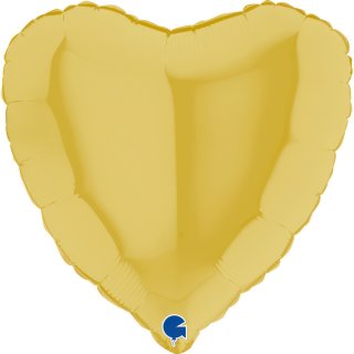 Fóliový balónek "Srdce" - žlutý, 46cm