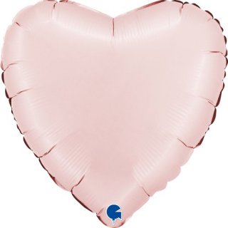 fóliový balónek  "Srdce" saténově sv. růžové, 46cm