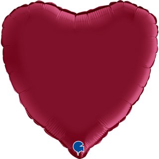 Fóliový balónek "Srdce" saténově třešňové, 46cm