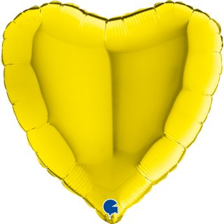 Fóliový balónek "Srdce" žluté, 46cm