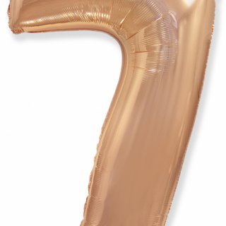 Fóliový balónek FlexMetal, číslo 7, barva rose gold, 102cm