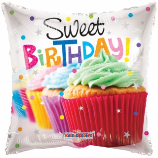 Fóliový balónek "Cupcake - Sweet Birthday "46cm