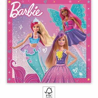 Ubrousky papírové EKO - Barbie 33x33 cm, 20 ks