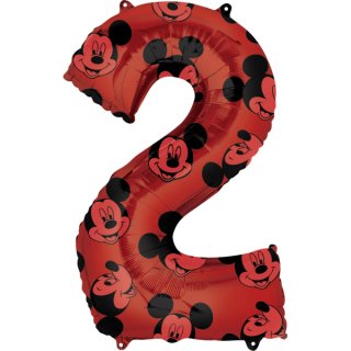 Fóliový balónek číslice "2" - Mickey Mouse, 66cm