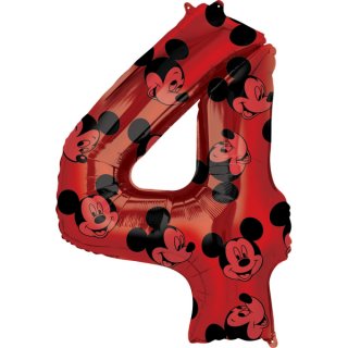 Fóliový balónek číslice "4" - Mickey Mouse, 66cm