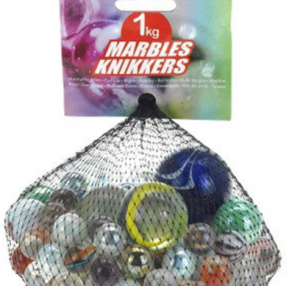 Skleněné cvrnkací kuličky, zn. Marbles, výhodné balení 1kg