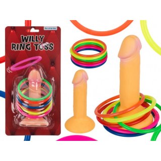 Zábavná hra Ring Toss, házení kroužků na penis