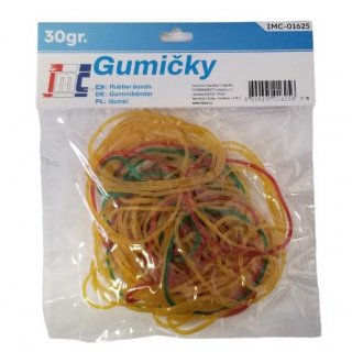 Gumičky 30g, transparentní barevné