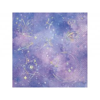 Papírové ubrousky - Galaxy fialové 16ks/33x33cm