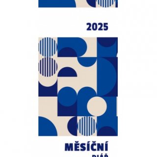 Diář kapesní měsíční lamino - Geometrie 2025