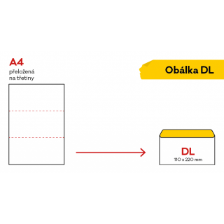 Dopisní obálka DL s páskem