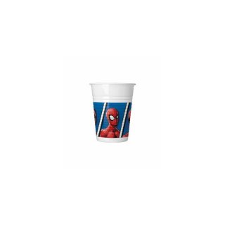 Plastové kelímky "Spiderman", 200 ml, 8 ks