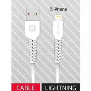 Datový kabel SWISSTEN USB / Lightning, délka 1m, bílý (zn. SWISSTEN)