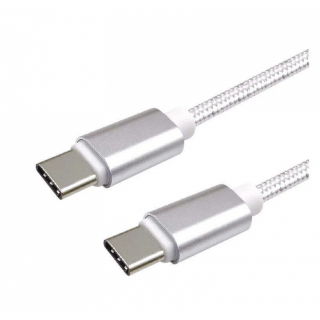 Kabel USB-C na USB-C, 3A pro PD nabíječky až 60W, 1m, bílá (zn. Winner Group)