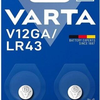 VARTA alkalická baterie knoflíková ELECTRONICS V12GA/LR43 1.5V, set 2ks