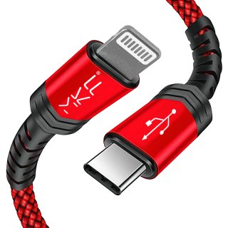 Datový a nabíjecí kabel USB-C / Lightning, 20W, 2A, opletení, 1.2 m (zn. MKF)