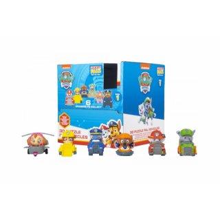 Gumová autíčka Paw Patrol / Tlapková patrola, puzzle 3D