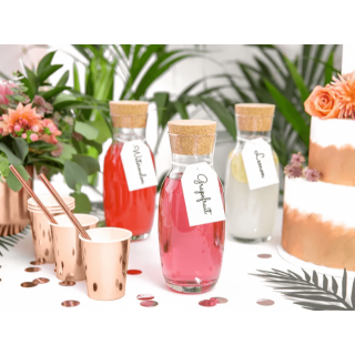 Papírové kelímky, rosegold, 220ml, set 6ks (zn. PartyDeco)