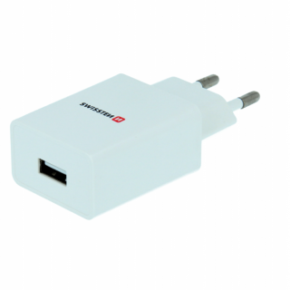 SMART IC síťový adaptér 1x USB 1A POWER + datový kabel USB - microUSB, 1.2m, bílá (zn. SWISSTEN)