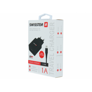 Nabíjecí adaptér SWISSTEN s kabelem Lightning / vstup 1 USB-A (zn. SWISSTEN)