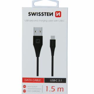 Datový kabel USB-C 3.1, délka 1.5m (zn. SWISSTEN)